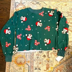 BMWT Mickey Christmas Cropped Sweatshirt